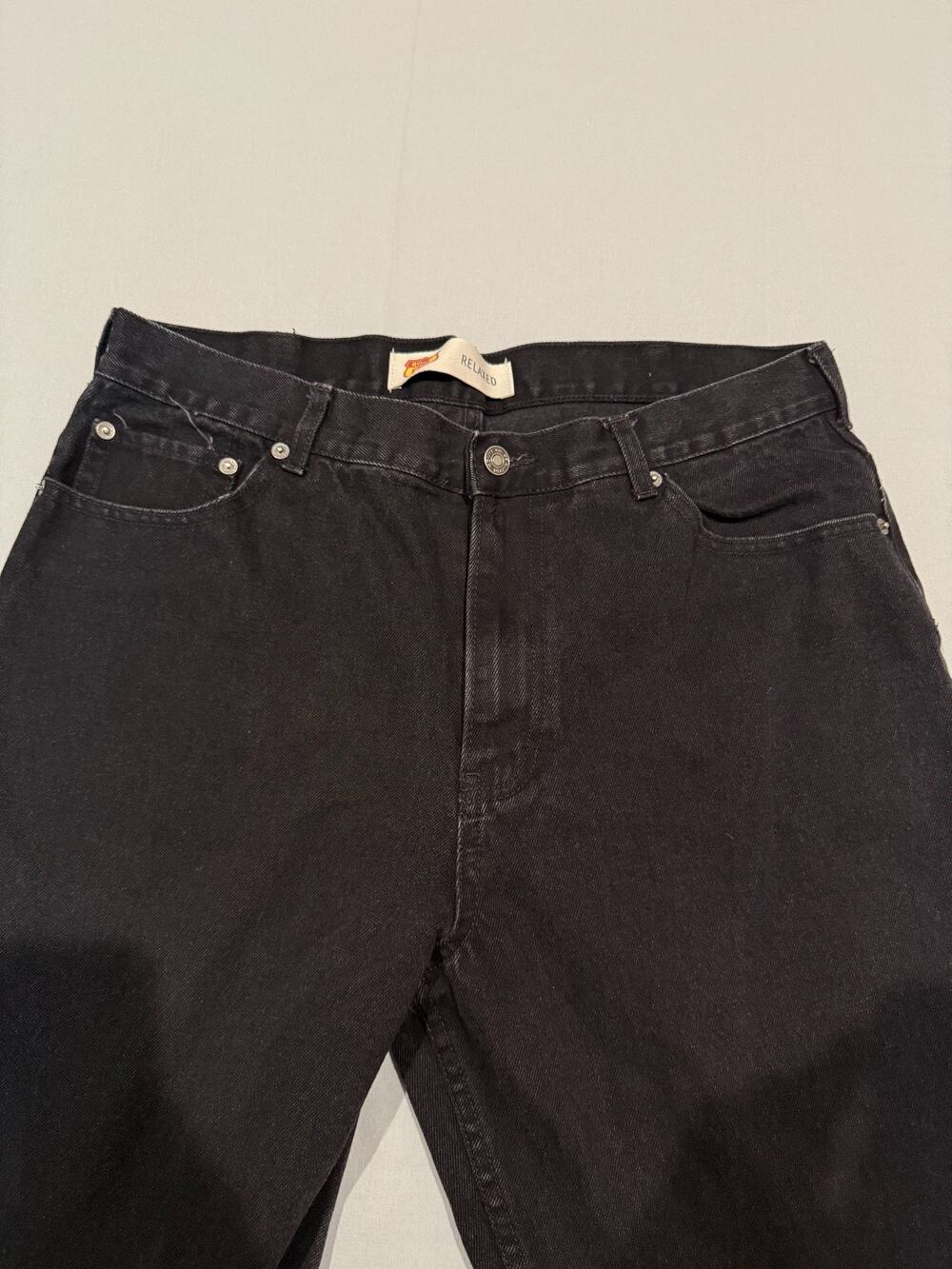 Route 66 Men's Jeans 36x32 Relaxed Fit Black 100% Cotton Y2K Straight Leg